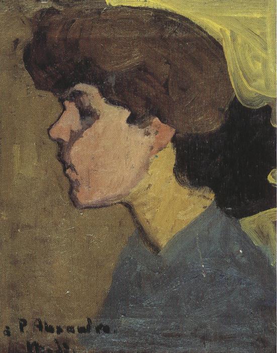 Amedeo Modigliani Head of a Woman in Profile (mk39) oil painting picture